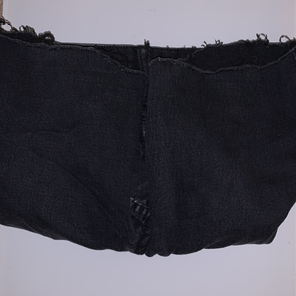 Black denim cutoff shorts 26 waist - Picture 2 of 5